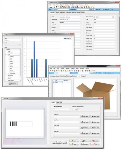 Windows 7, 8, 10 stock room pallet inventory quanity tracking database software for sale
