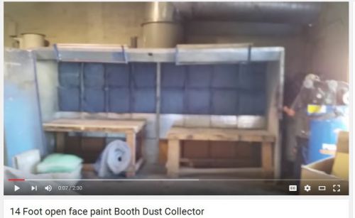 14 ft wide open face spray paint booth - paint booth for sale