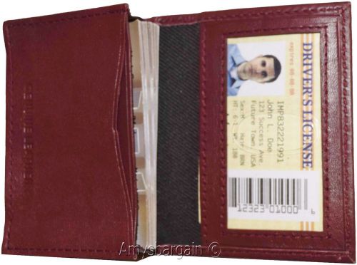New women men&#039;s Leather Business Credit Card ID card Holder fifty cards case #15