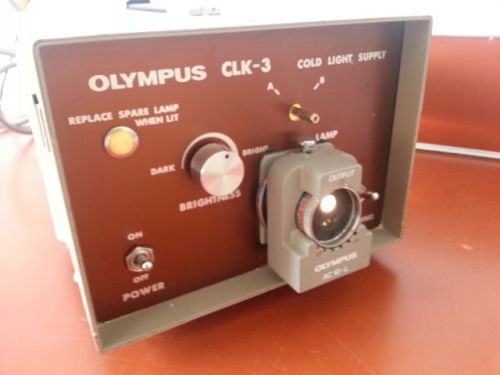 Olympus CLK-3 Cold Light Supply (Light Source) w/ AC10-L Scope Adapter
