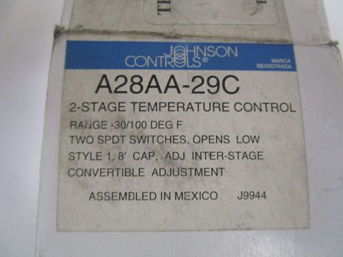 JOHNSON CONTROLS 2-STAGE TEMPERATURE CONTROL A28AA-29C *NEW IN BOX*