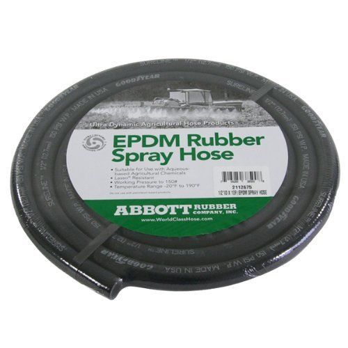 Abbott rubber x1110-0381-25 epdm rubber agricultural spray hose  3/8-inch id by for sale