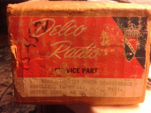 Delco Radio 12 Volt Shielded Vibrator Transformer Part #6066 Output 250V D.C. RE
