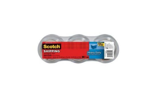 3m scotch 1.88 in. x 54.6 yds. heavy duty shipping packaging tape (3 rolls-pack) for sale