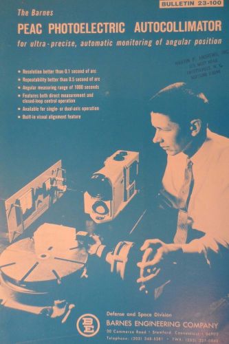 1963 Barnes PEAC PhotoElectric AutoCollimator Bulletin Brochure 23-100