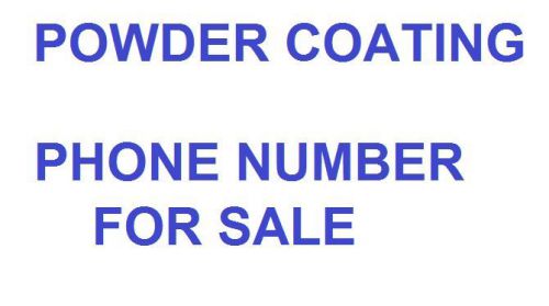 powder coat coating phone number for sale Business Opportunity large $50M kc