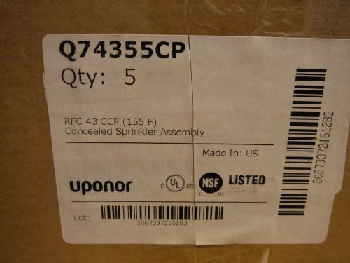 Uponor Q74355CP Concealed Sprinkler Assembly (5pcs)