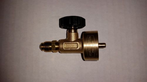 Disposable propane or MAPP tank Torch Adapter 1/4&#034; SAE FLARE connection, BRASS