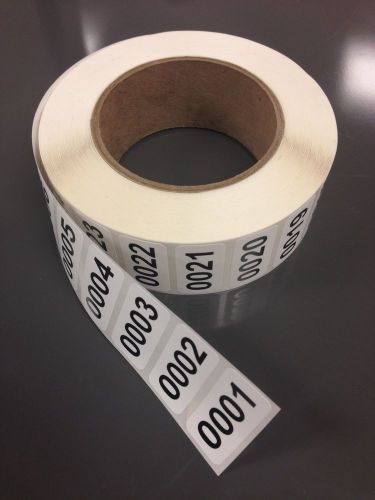 Consecutively Numbered Labels. Measure: 1.5&#034; X 0.75&#034; Paper Material (Various ...
