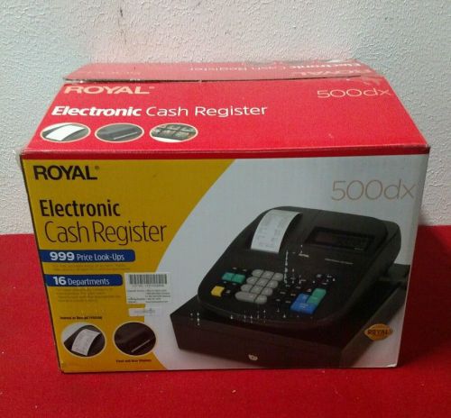 Royal 500dx electronic cash register black key extras concessions