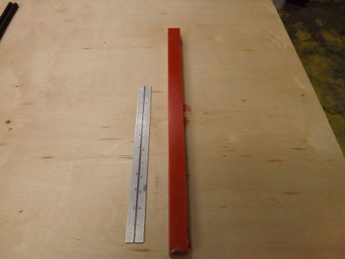 1 x 1 1/4 x 18&#034; 95A Red Polyurethane Plate/Sheet/Bar