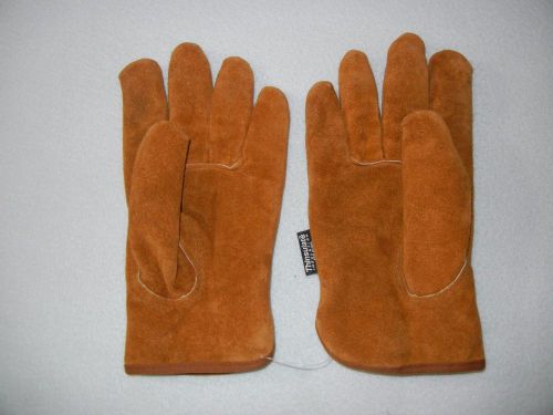 Wells Lamont Suede Leather Work Gloves 3M Thinsulate Size Large  T0167
