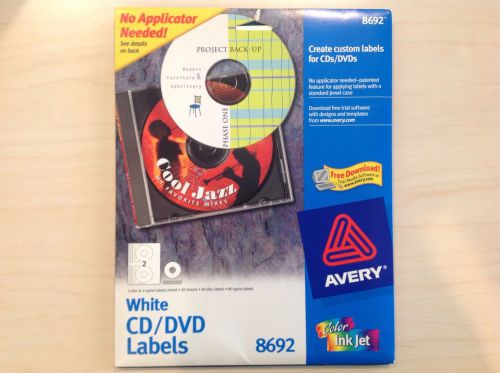 Avery CD Labels Matte White 40 Disc Labels and 80 Spine Labels (8692)