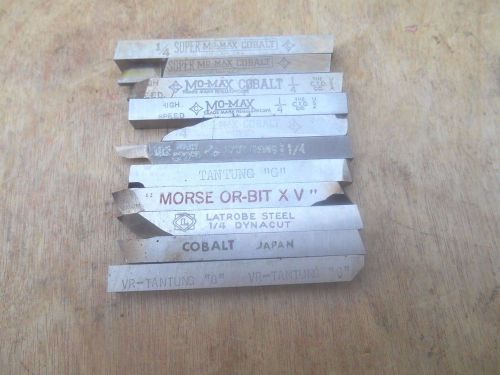 1/4&#034;  , HSS LATHE TOOL BITS ,MOMAX,OTHERS LOT OF 11