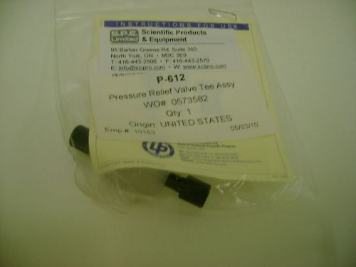 New  scientific products hplc part-p-612 pressure relief valve tee assembly for sale