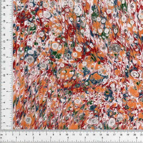 Hand marbled paper 48x67cm 19x26in book binding bindery endpapers series for sale