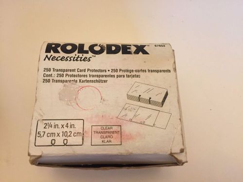 Rolodex 2 1/4&#034;x 4&#034; Transparent Card Protector Sleeves Open box