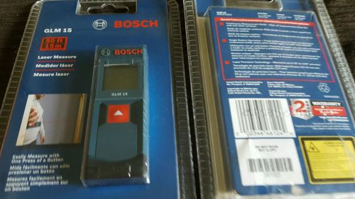 Brand New Bosch GLM 15 50-ft Metric and SAE Laser Distance Measurer