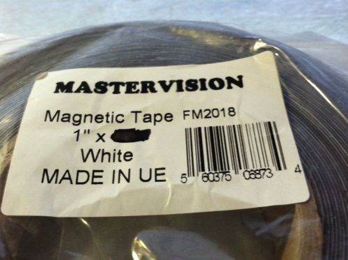 Mastervision white magnetic dry erase tape 1 inch x 10 feet for sale