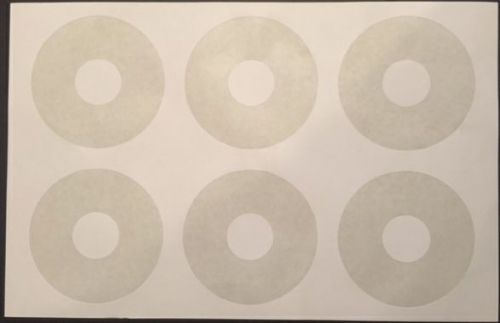 150  CD/DVD Labels, Gloss White Laser/InkJet  25 Sheets on 11x17 Label Paper