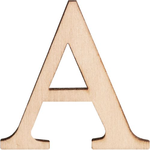 &#034;Wood Letters &amp; Numbers 1.5&#034;&#034; 2/Pkg-A, Set Of 6&#034;