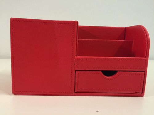 KINGFOM Leather Multi-function Desk Stationery Organizer Box - Damaged