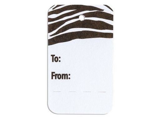 Zebra Stripes Pricing Tags for Gifts - Pack of 25
