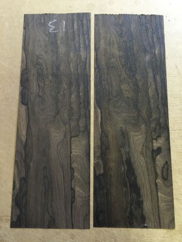 Wood Veneer Ziricote 7x21 2Pcs Total Raw Veneer  &#034;EXOTIC&#034; ZI3 6-6-16