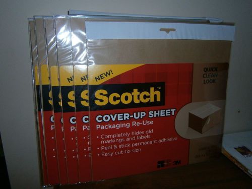 LOT OF 36 3M 12&#034; X 12&#034; SCOTCH BROWN COVER UP SHEETS PAPER REUSABLE WRITABLE