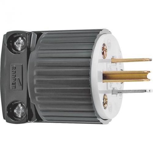 Autogrip Grounded Straight Industrial Plug, 125 VAC, 15 A, 2 P, 3 W 5266 Nylon