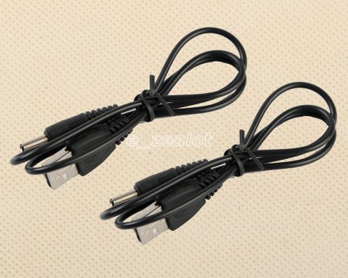2pcs NEW USB 2.0 A to 3.5mm Barrel Connector Jack DC Power Cable 0.7m Perfect