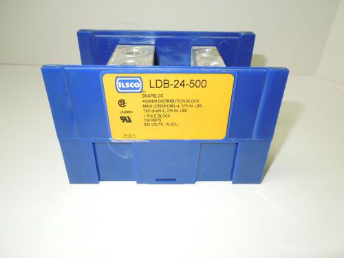 Ilsco ldb-24-500 power distribution block snap bloc 1 pole 760 amp 600v   &lt;825g5 for sale