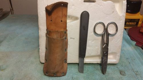 JAMESON A1 STYLE C SCISSORS AND KLEIN SHEATH KNIFE WITH HOLSTER