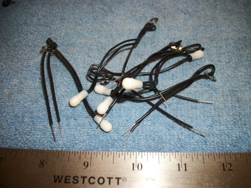 LOT OF SMALL WHITE 5-6V INDICATORS WITH RETAINING CLIP- WITH 6&#034; LEADS! A
