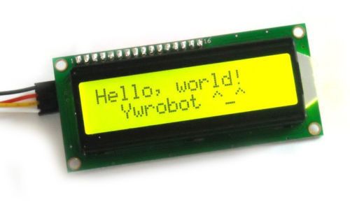 High quality Yellow IIC/I2C/TWI 1602 Serial Backlight LCD Display For Arduino
