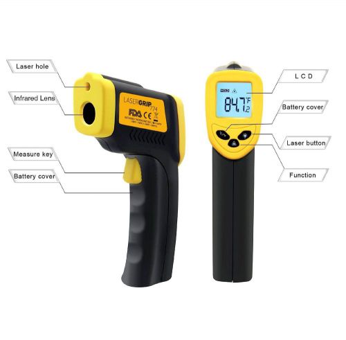 Digital Infrared Thermometer Non-Contact Temperature Gun Laser Point -58F 716F