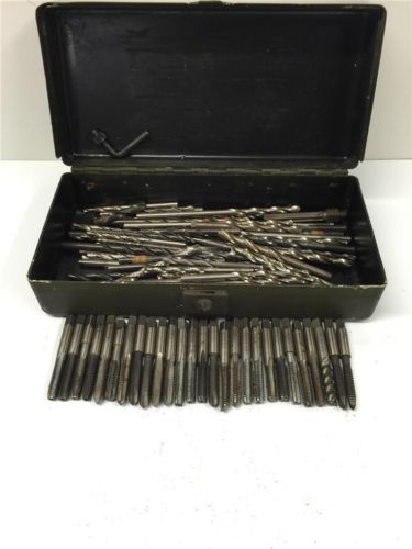 Industrial Mixed Sizes Drill Bit and Tap Large Lot 10mm 1/4&#034; 3/16&#034; 5/16&#034;-18
