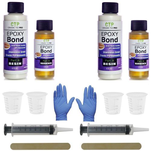 Ceramictilepro epoxy bond, caulk and silicone replacement, new formula, 2 kits for sale