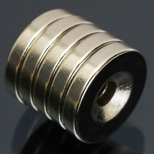 5pcs N50 15x3mm Countersunk Ring Magnets 4mm Neodymium Hole Rare Earth Magnets