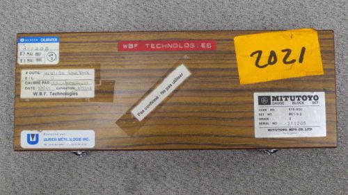 Mitutoyo 516-930 steel rectangular micrometer inspection gage block set for sale