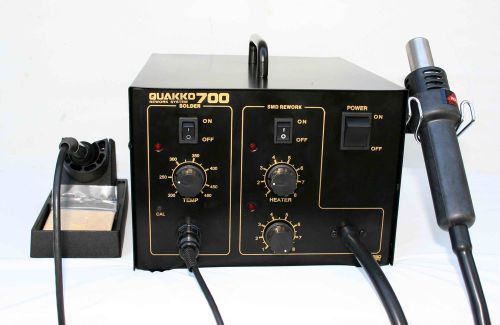 Quakko 700 2-in-1 smt smd hot air rework station solder station for sale