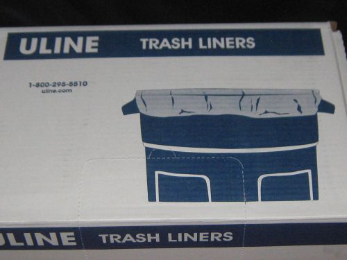 Uline trash  bags   40 ts 45 gallon     s-5112     clear    2.5 mil   box of 100 for sale