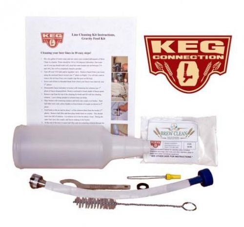 Beer line cleaning kit by kegconnection, free shipping! great instructions! for sale