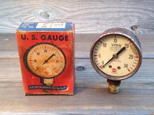 Vintage U.S. Gauge Pressure Gauge ~ Victor Vintage Pressure Gauge with Box