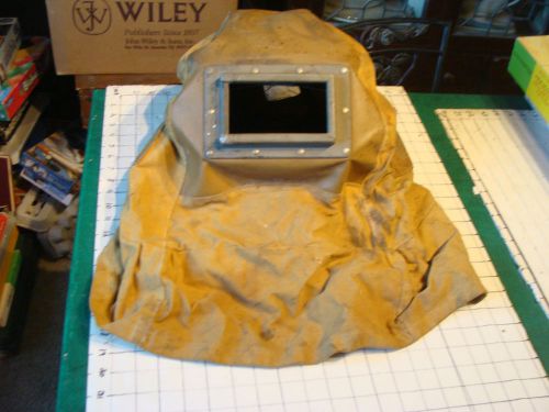 Vintage canvas welding mask, no glass, very cool for sale
