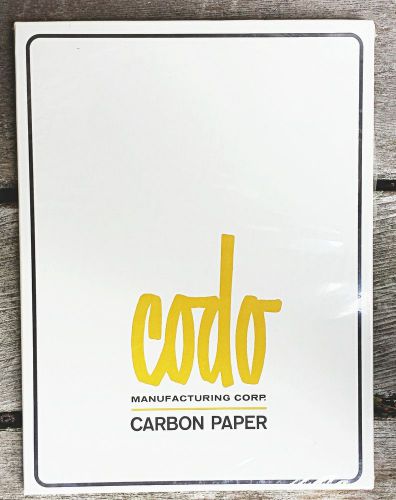 Codo Carbon Paper Sealed Bx 100 Shts Black Med Wt 8 1/2 X 11 1/2 Tracing Stencil