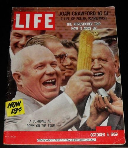 VTG October 5 1959 10 59 LIFE MAGAZINE Cornball Act Cover Complete Advertisment
