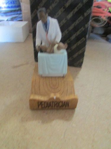 Pediatrician Doctor Business Card Holder Male &amp; Baby African American  Resin