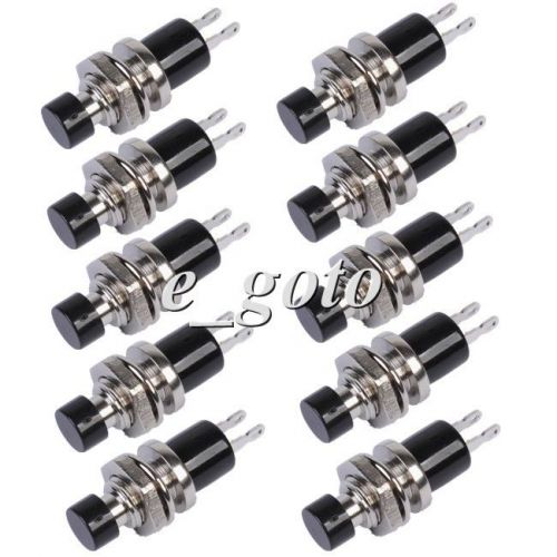 10pcs mini switch lockless momentary on/off push button black for sale