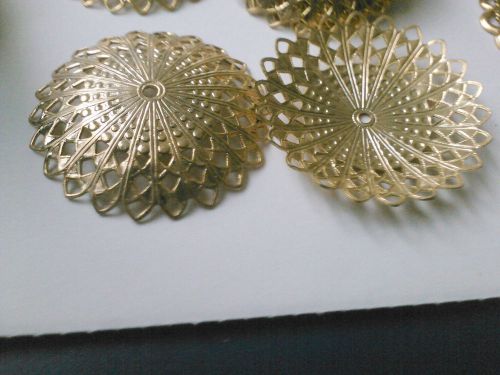 1-1 3/4&#034; GOLD METAL TROPHY PART DOME SHAPED TROPHY PLAQUES CRAFTS FINDINGS PARTS